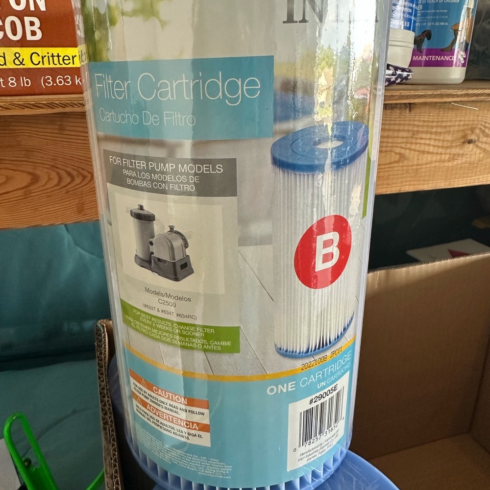 Intex Filter Cartridge B with Blue and White Design